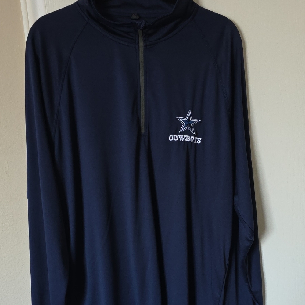Dallas Cowboys Navy Quarter-Zip Pullover